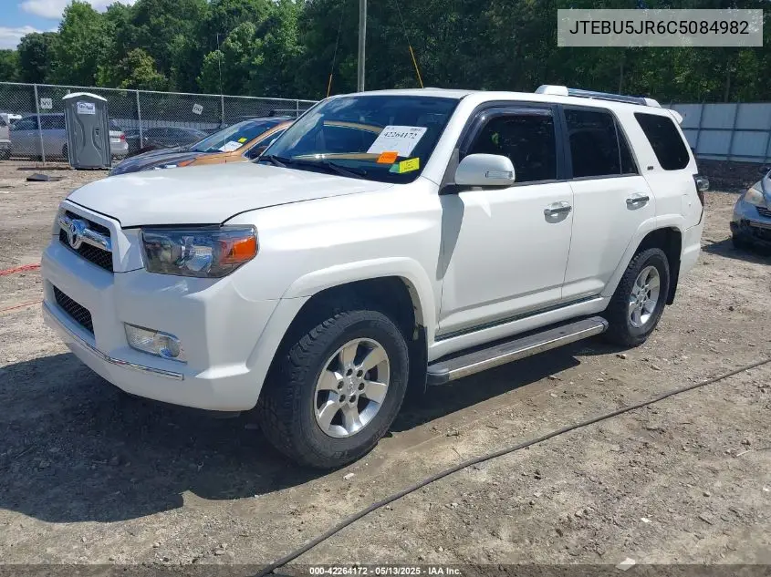 2012 Toyota 4Runner Sr5 VIN: JTEBU5JR6C5084982 Lot: 42264172