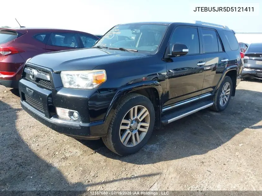 2013 Toyota 4Runner Sr5/Limited/Trail VIN: JTEBU5JR5D5121411 Lot: 12357680