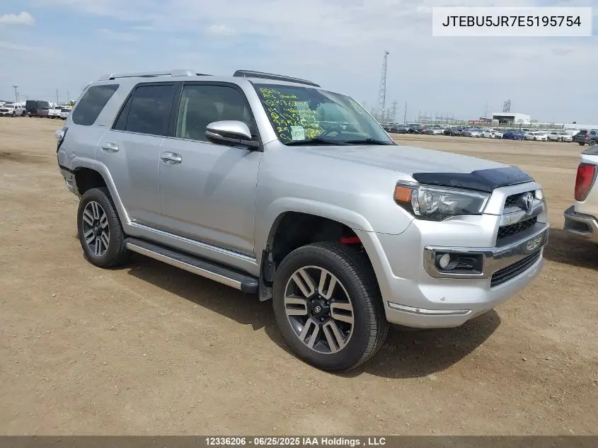 2014 Toyota 4Runner Sr5/Limited/Trail VIN: JTEBU5JR7E5195754 Lot: 12336206