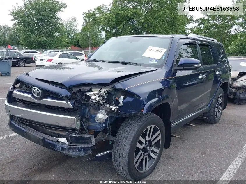 2014 Toyota 4Runner Limited VIN: JTEBU5JR4E5163568 Lot: 42601845