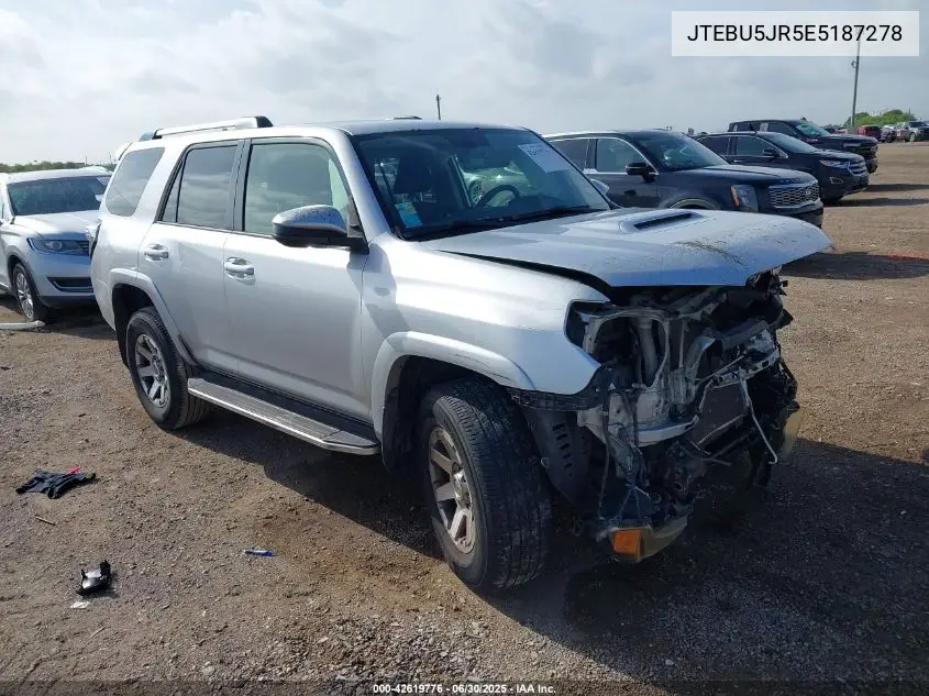 2014 Toyota 4Runner Trail VIN: JTEBU5JR5E5187278 Lot: 42619776