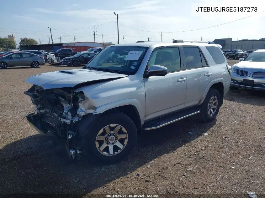 2014 Toyota 4Runner Trail VIN: JTEBU5JR5E5187278 Lot: 42619776