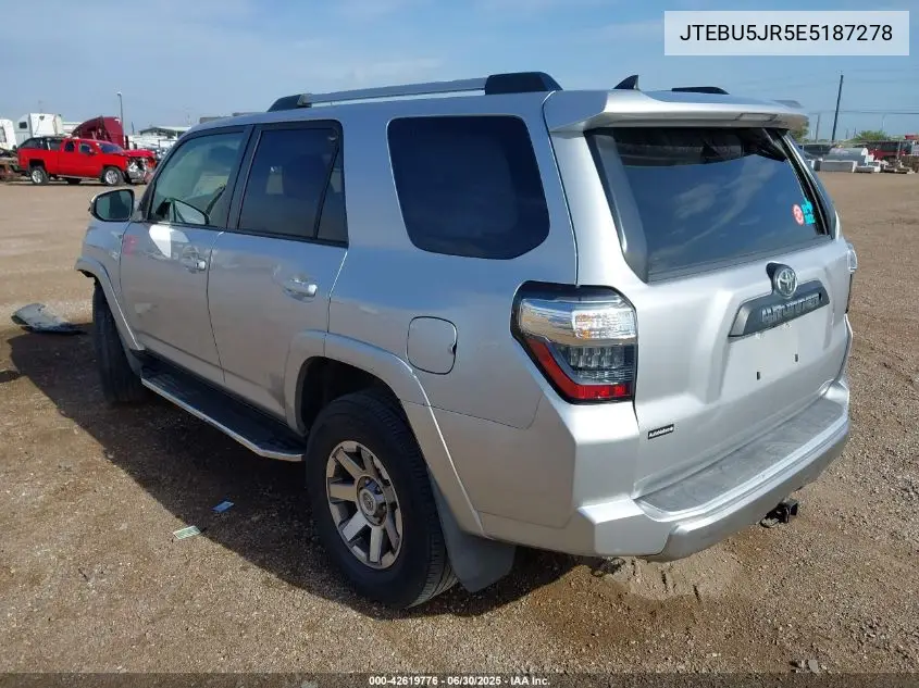 2014 Toyota 4Runner Trail VIN: JTEBU5JR5E5187278 Lot: 42619776