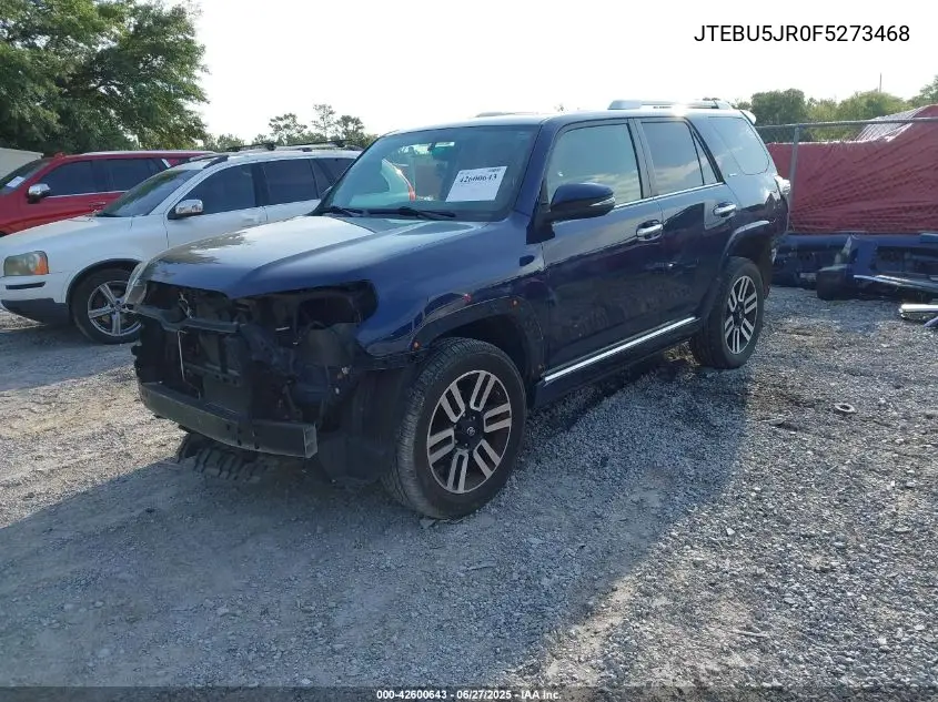 2015 Toyota 4Runner Sr5/Limited/Trail/Trd Pro VIN: JTEBU5JR0F5273468 Lot: 42600643