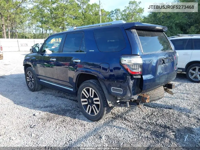 2015 Toyota 4Runner Sr5/Limited/Trail/Trd Pro VIN: JTEBU5JR0F5273468 Lot: 42600643