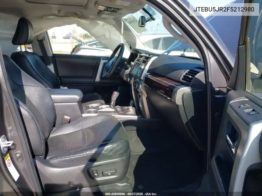 2015 Toyota 4Runner Sr5/Limited/Trail/Trd Pro VIN: JTEBU5JR2F5212980 Lot: 42605986