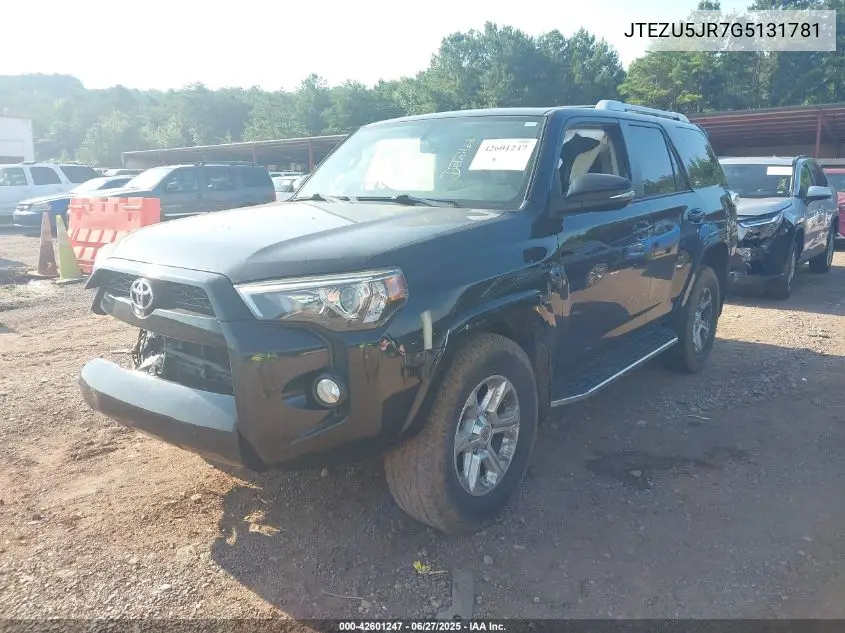 2016 Toyota 4Runner Sr5/Limited/Sr5 Premium VIN: JTEZU5JR7G5131781 Lot: 42601247