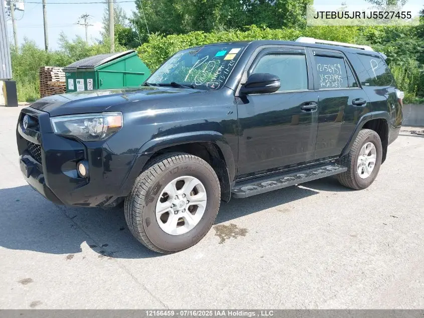 2018 Toyota 4Runner Sr5 Prem/Ltdl/Trail/Trd VIN: JTEBU5JR1J5527455 Lot: 12156459