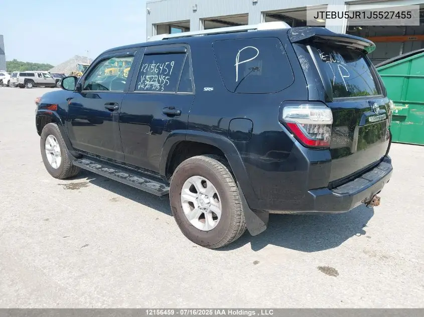 2018 Toyota 4Runner Sr5 Prem/Ltdl/Trail/Trd VIN: JTEBU5JR1J5527455 Lot: 12156459