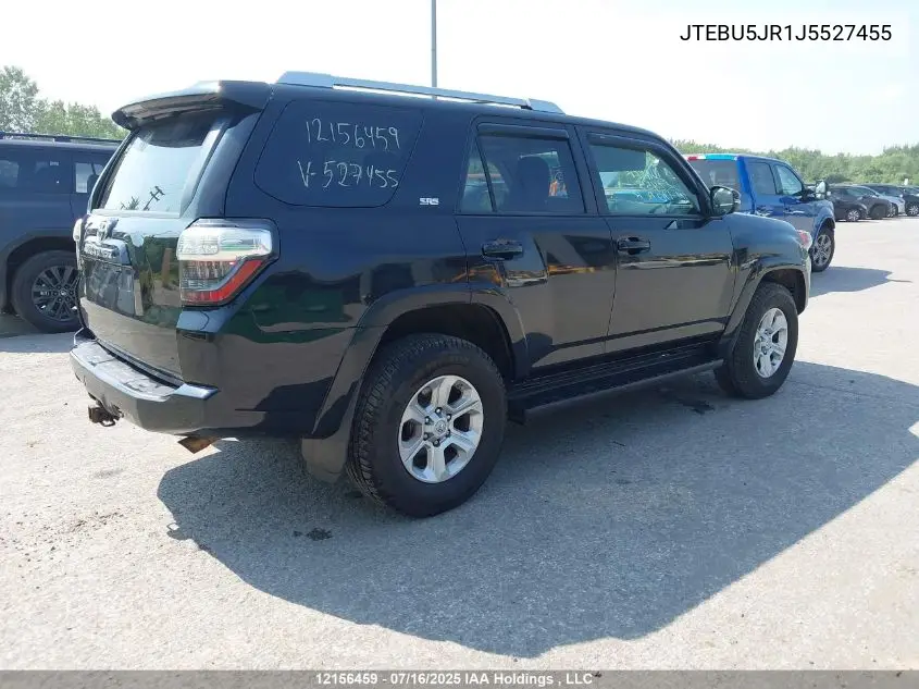 2018 Toyota 4Runner Sr5 Prem/Ltdl/Trail/Trd VIN: JTEBU5JR1J5527455 Lot: 12156459