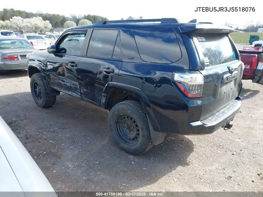 2018 Toyota 4Runner Sr5 Premium VIN: JTEBU5JR3J5518076 Lot: 41788199