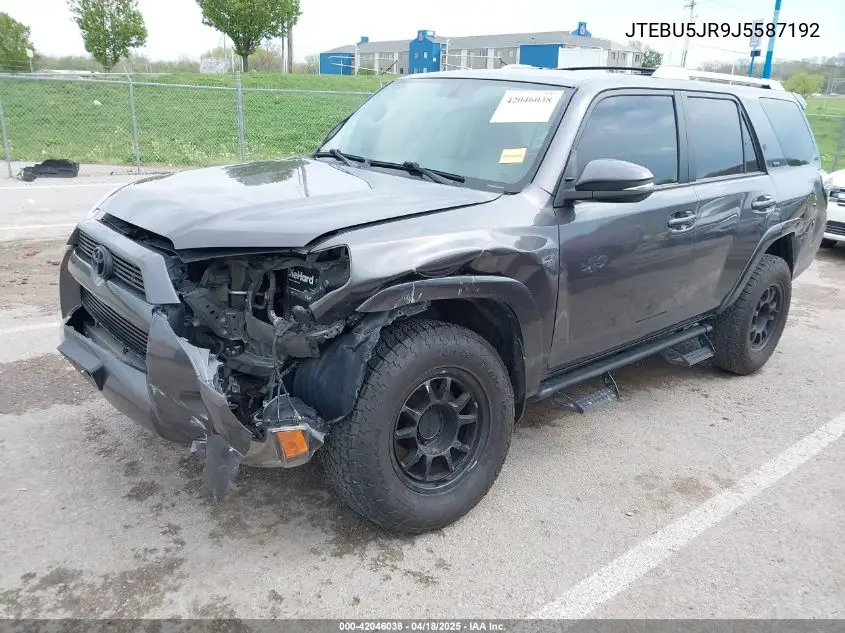 2018 Toyota 4Runner Sr5 Premium VIN: JTEBU5JR9J5587192 Lot: 42046038