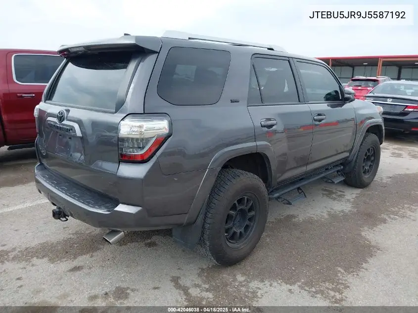 2018 Toyota 4Runner Sr5 Premium VIN: JTEBU5JR9J5587192 Lot: 42046038