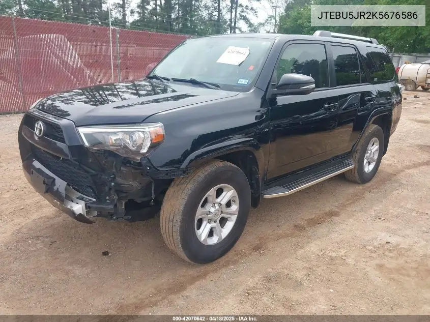 2019 Toyota 4Runner VIN: JTEBU5JR2K5676586 Lot: 42070642