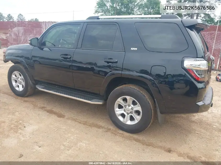 2019 Toyota 4Runner VIN: JTEBU5JR2K5676586 Lot: 42070642