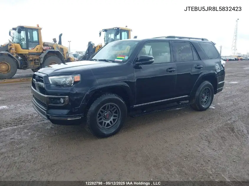 2020 Toyota 4Runner VIN: JTEBU5JR8L5832423 Lot: 12282798