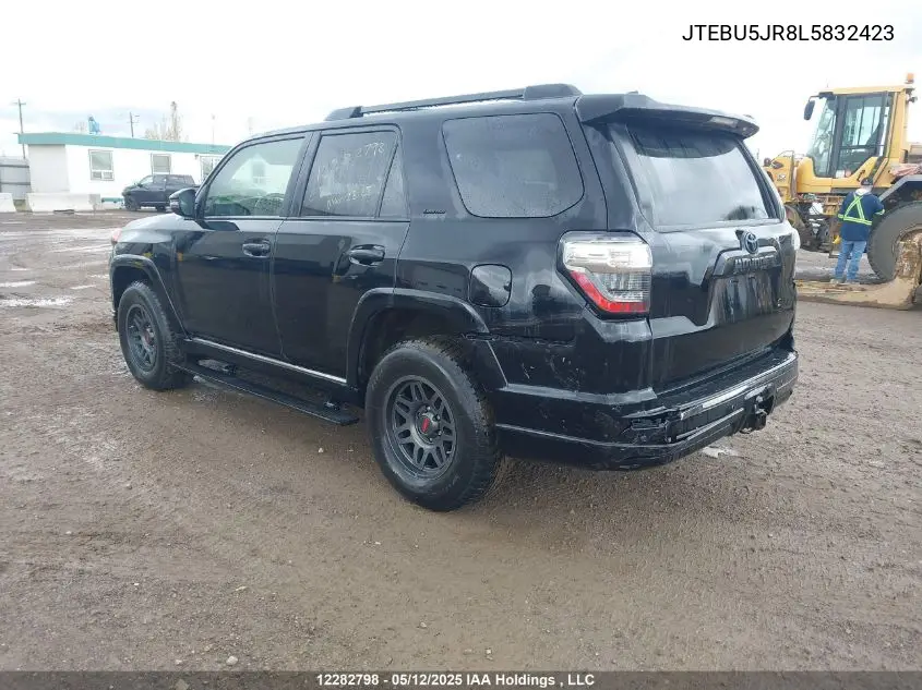 2020 Toyota 4Runner VIN: JTEBU5JR8L5832423 Lot: 12282798