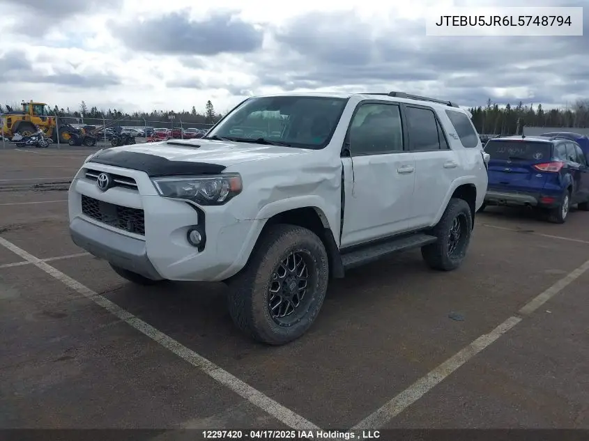 2020 Toyota 4Runner VIN: JTEBU5JR6L5748794 Lot: 12297420
