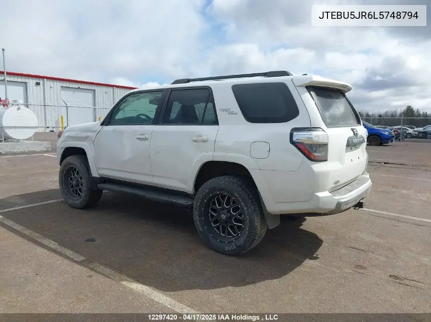 2020 Toyota 4Runner VIN: JTEBU5JR6L5748794 Lot: 12297420