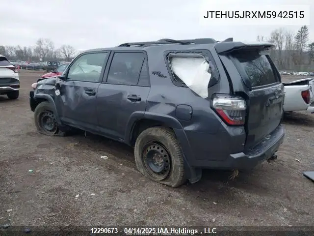 2021 Toyota 4Runner VIN: JTEHU5JRXM5942515 Lot: 12290673