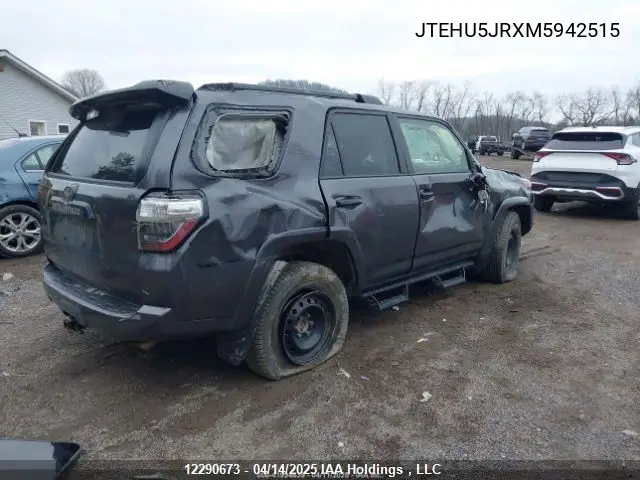 2021 Toyota 4Runner VIN: JTEHU5JRXM5942515 Lot: 12290673