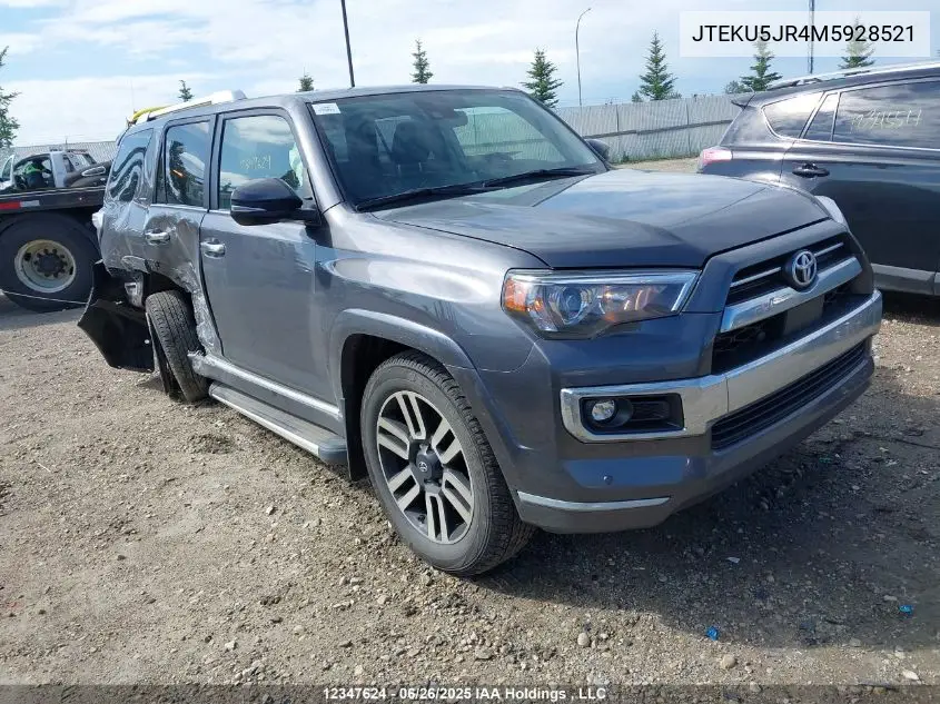 2021 Toyota 4Runner Trail/Sr5/Sr5 Premium/Limited/Night Shade VIN: JTEKU5JR4M5928521 Lot: 12347624