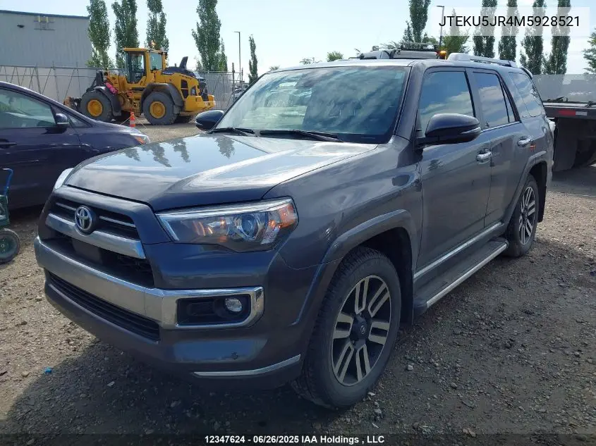 2021 Toyota 4Runner Trail/Sr5/Sr5 Premium/Limited/Night Shade VIN: JTEKU5JR4M5928521 Lot: 12347624