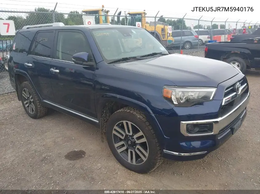 2021 Toyota 4Runner Limited VIN: JTEKU5JR7M5940176 Lot: 42617418