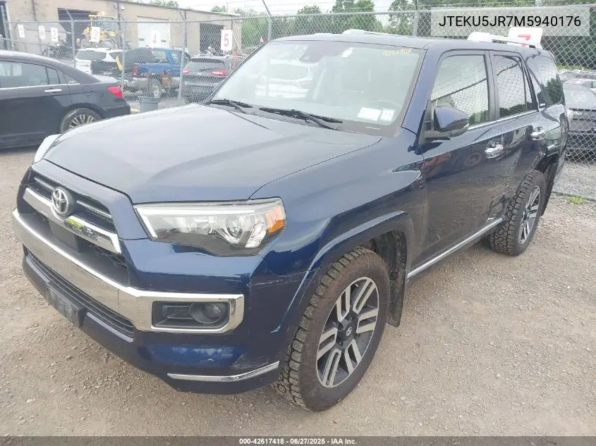 2021 Toyota 4Runner Limited VIN: JTEKU5JR7M5940176 Lot: 42617418