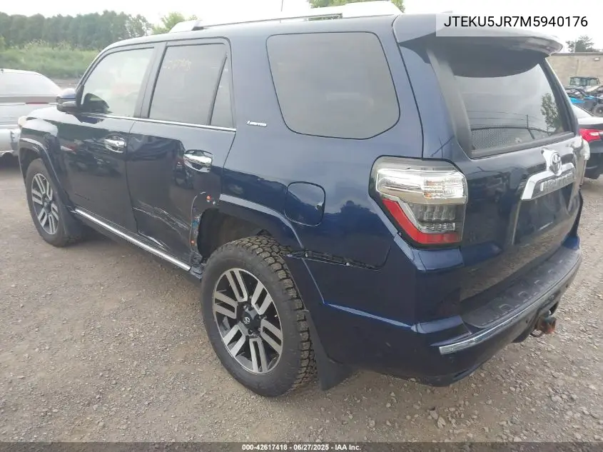 2021 Toyota 4Runner Limited VIN: JTEKU5JR7M5940176 Lot: 42617418