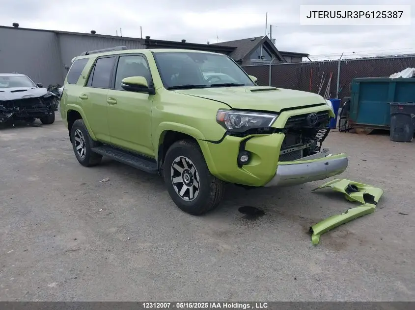 2023 Toyota 4Runner VIN: JTERU5JR3P6125387 Lot: 12312007X