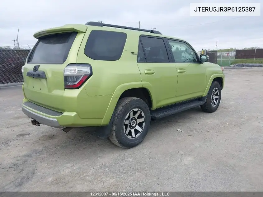2023 Toyota 4Runner VIN: JTERU5JR3P6125387 Lot: 12312007X