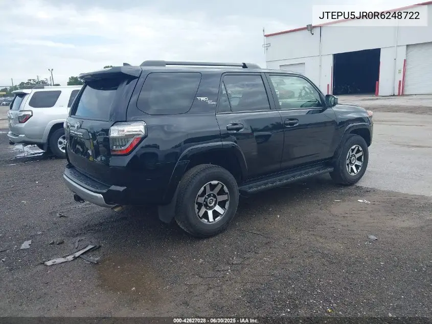 2024 Toyota 4Runner Trd Off Road VIN: JTEPU5JR0R6248722 Lot: 42627028