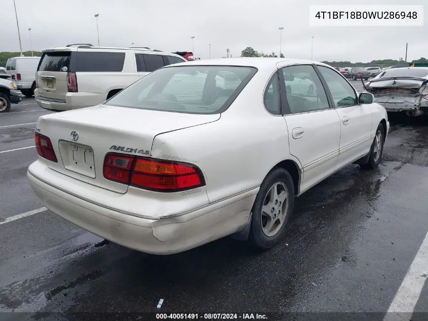 1998 Toyota Avalon Xls VIN: 4T1BF18B0WU286948 Lot: 40051491