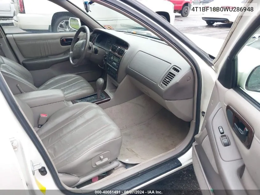 1998 Toyota Avalon Xls VIN: 4T1BF18B0WU286948 Lot: 40051491