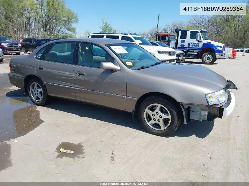 1998 Toyota Avalon Xl VIN: 4T1BF18B0WU289364 Lot: 41978433