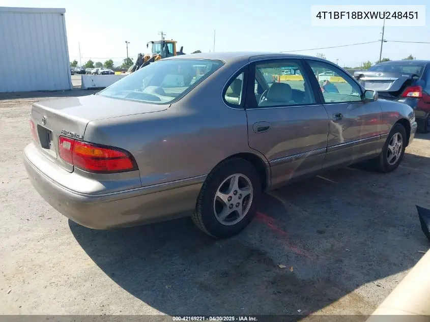 1998 Toyota Avalon Xls VIN: 4T1BF18BXWU248451 Lot: 42169221