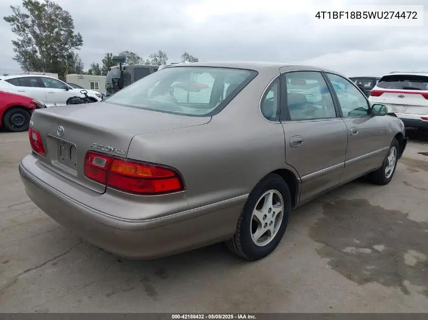 1998 Toyota Avalon Xls VIN: 4T1BF18B5WU274472 Lot: 42188432