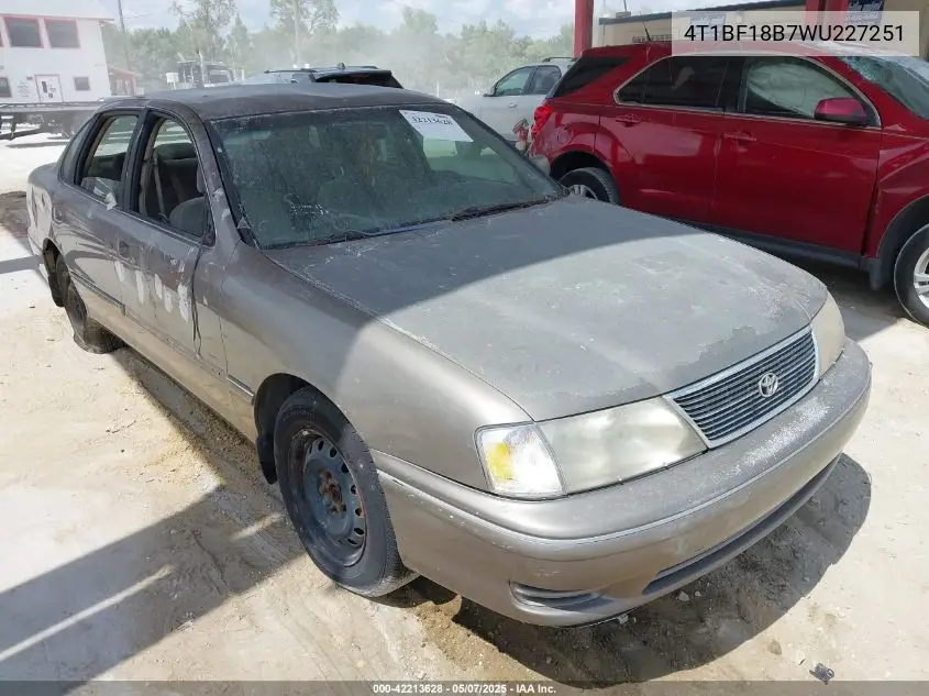 1998 Toyota Avalon Xl VIN: 4T1BF18B7WU227251 Lot: 42213628