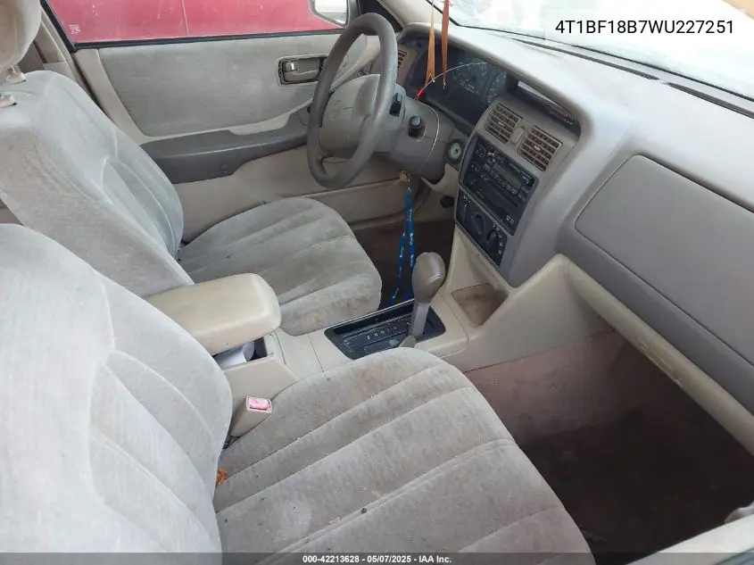 1998 Toyota Avalon Xl VIN: 4T1BF18B7WU227251 Lot: 42213628