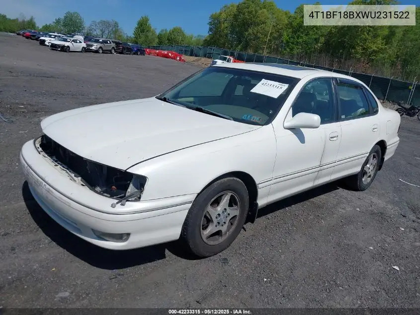 1998 Toyota Avalon Xls VIN: 4T1BF18BXWU231522 Lot: 42233315