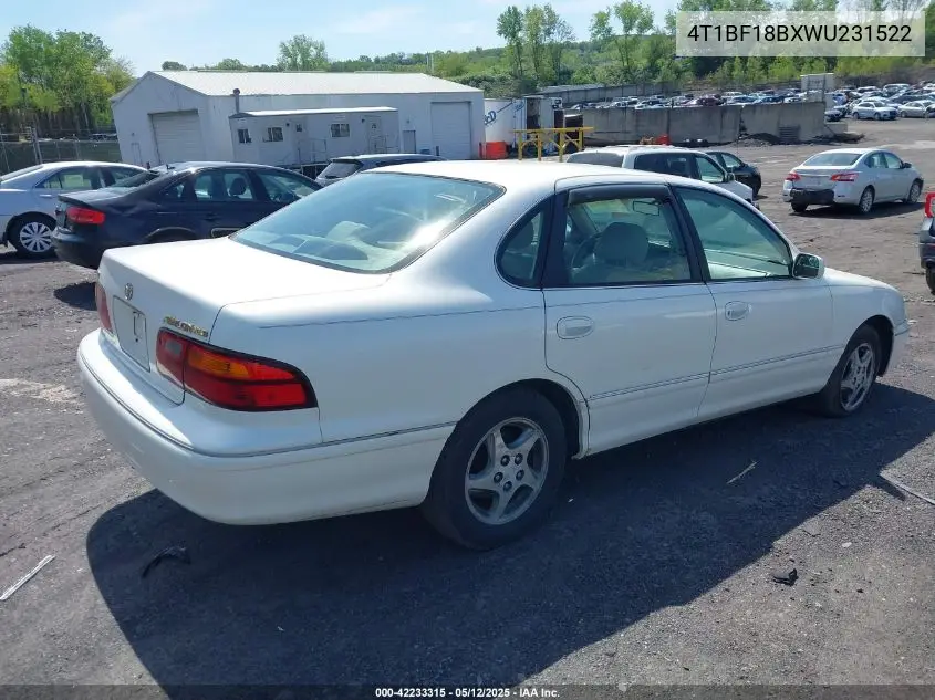 1998 Toyota Avalon Xls VIN: 4T1BF18BXWU231522 Lot: 42233315