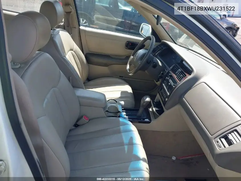 1998 Toyota Avalon Xls VIN: 4T1BF18BXWU231522 Lot: 42233315