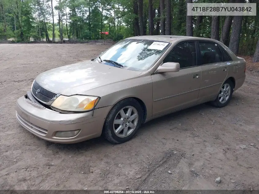 2000 Toyota Avalon Xls VIN: 4T1BF28B7YU043842 Lot: 42786254