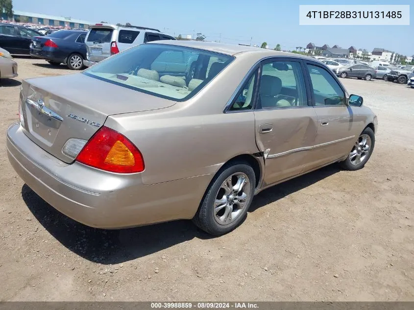 2001 Toyota Avalon Xls VIN: 4T1BF28B31U131485 Lot: 39988859
