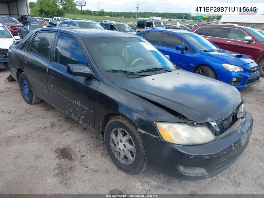 2001 Toyota Avalon Xls VIN: 4T1BF28B71U115645 Lot: 42214732