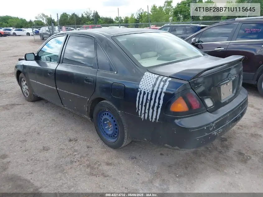 2001 Toyota Avalon Xls VIN: 4T1BF28B71U115645 Lot: 42214732