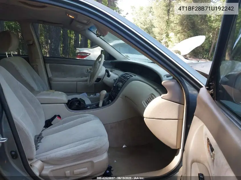 2001 Toyota Avalon Xl VIN: 4T1BF28B71U192242 Lot: 42523037