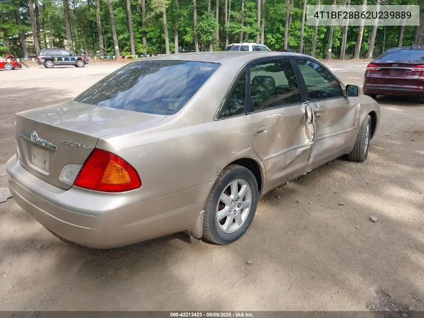 2002 Toyota Avalon Xls VIN: 4T1BF28B62U239889 Lot: 42213423