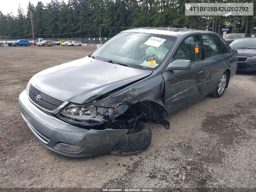 2002 Toyota Avalon Xls VIN: 4T1BF28B42U202792 Lot: 42563660